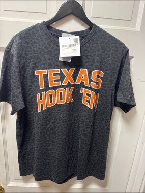 Texas Hook 'Em Graphic Tee - Black & Orange